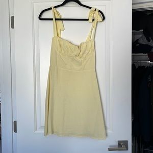 Peppermayo yellow mini corset dress